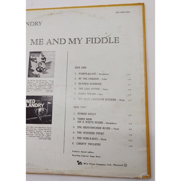 Ned Landry – Me and My Fiddle (1962) Vinyl LP RCA Victor LCP-1054 - Picture 5 of 8